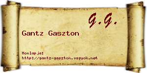 Gantz Gaszton névjegykártya